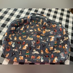 Vera Bradley Holiday Dogs Weekender Travel Bag